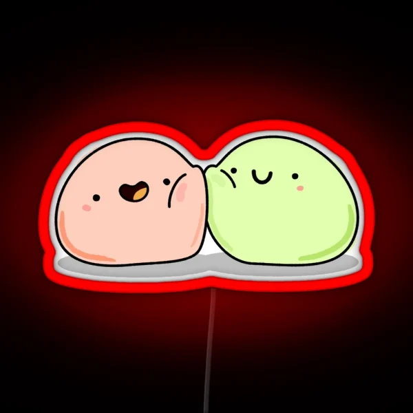 Kawaii Mochi Buddies RGB Neon Sign