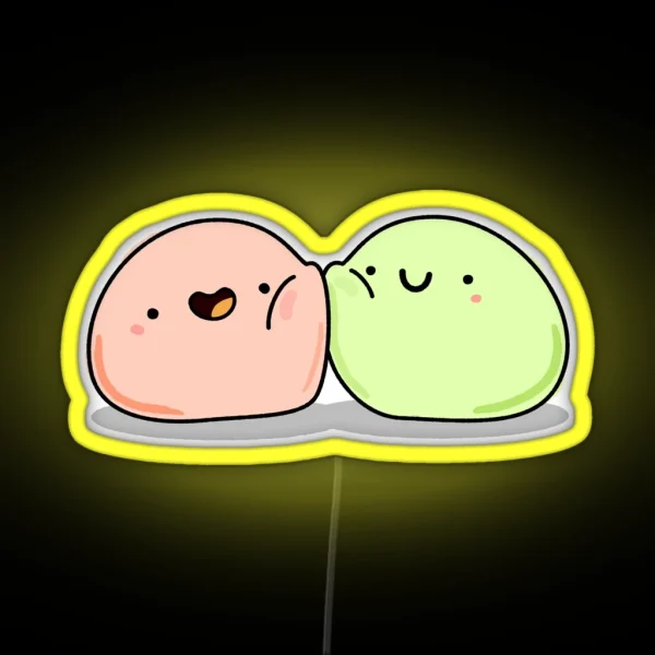 Kawaii Mochi Buddies RGB Neon Sign