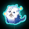 Pastel Kawaii Otter with Glowing Rainbow Colorful Neon Sign Light