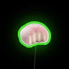 Vibrant pink kawaii inspired mochi shaped Asian themed rgb neon