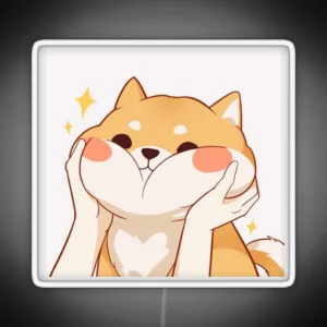 Kawaii Shiba Inu RGB Neon Sign