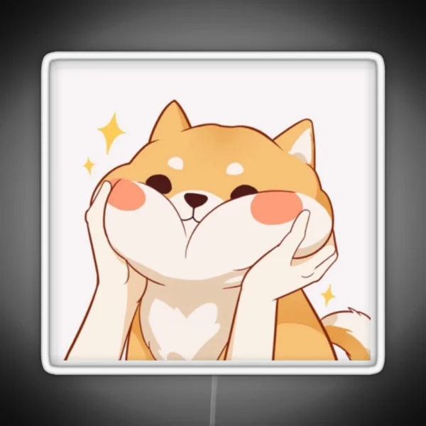 Kawaii Shiba Inu RGB Neon Sign