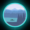 Vibrant Rainbow Glow Illuminates Adventure in Forested Mountainous Landscapes Nearby