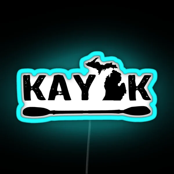 KAYAK Michigan Led MI Decal Michigan Stuff RGB Neon Sign