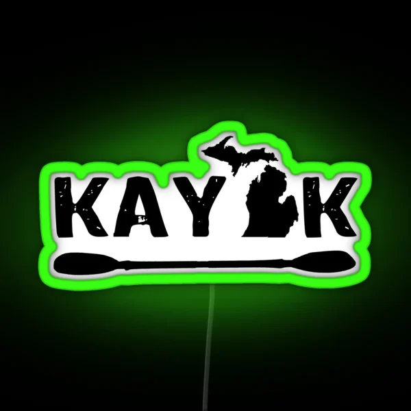 KAYAK Michigan Led MI Decal Michigan Stuff RGB Neon Sign