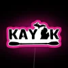 Michigan state themed rgb led neon signs for kayak enthusiasts.