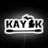 Michigan Home Decor Kayak Decal Wall Sign Neon led