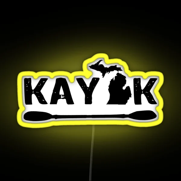 KAYAK Michigan Led MI Decal Michigan Stuff RGB Neon Sign