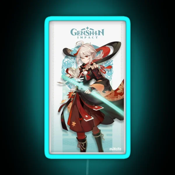 Kazuha Card Genshin Impact RGB Neon Sign
