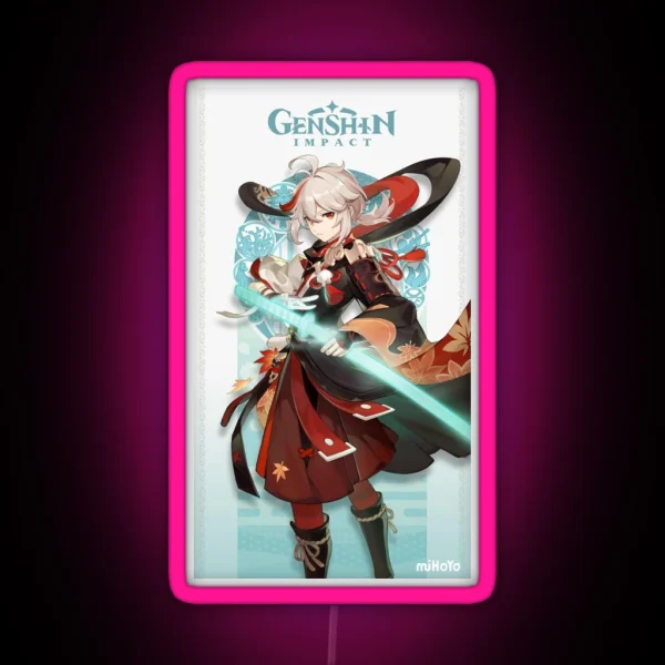 Kazuha Card Genshin Impact RGB Neon Sign