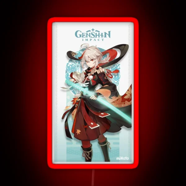 Kazuha Card Genshin Impact RGB Neon Sign