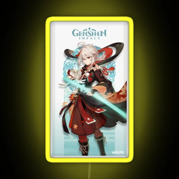 Kazuha Card Genshin Impact RGB Neon Sign