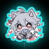 Bright RGB Kazuha Genshin Impact inspired neon heart love decoration