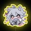 Customizable Kazuha Genshin Impact Inspired Heartbeat RGB Neon Sign Display