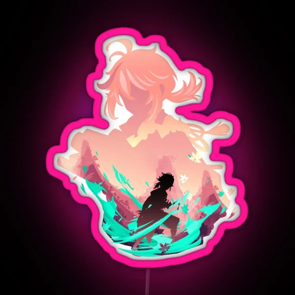 Kazuha Genshin Impact RGB Neon Sign