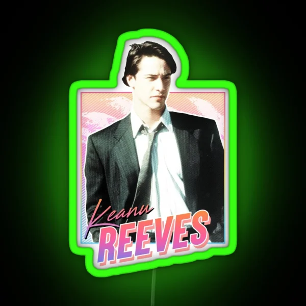Keanu Reeves 80s Design RGB Neon Sign