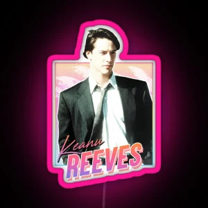 Keanu Reeves 80s Design RGB Neon Sign