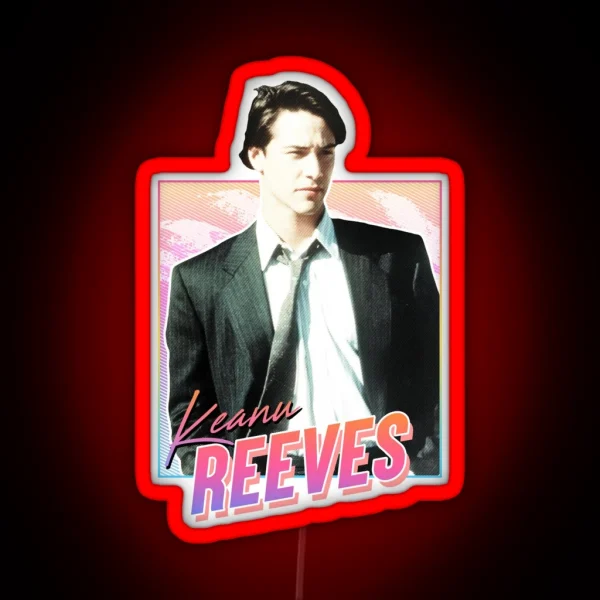 Keanu Reeves 80s Design RGB Neon Sign