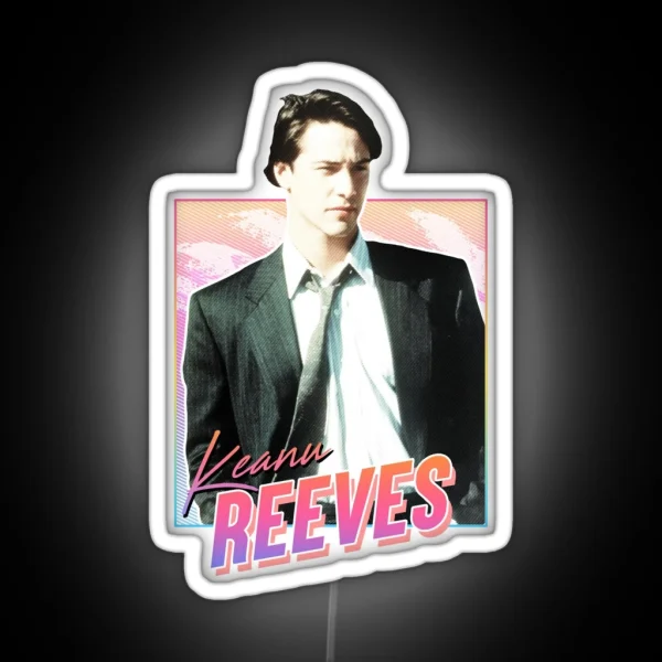 Keanu Reeves 80s Design RGB Neon Sign