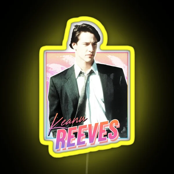 Keanu Reeves 80s Design RGB Neon Sign