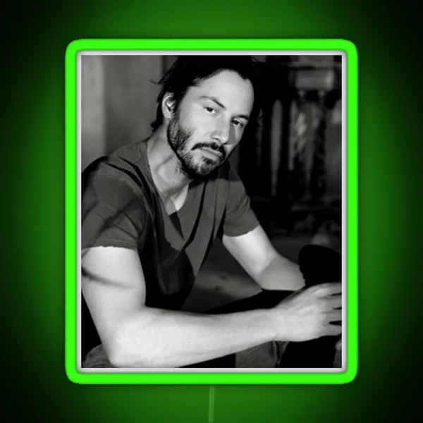 Keanu Reeves 90s RGB Neon Sign