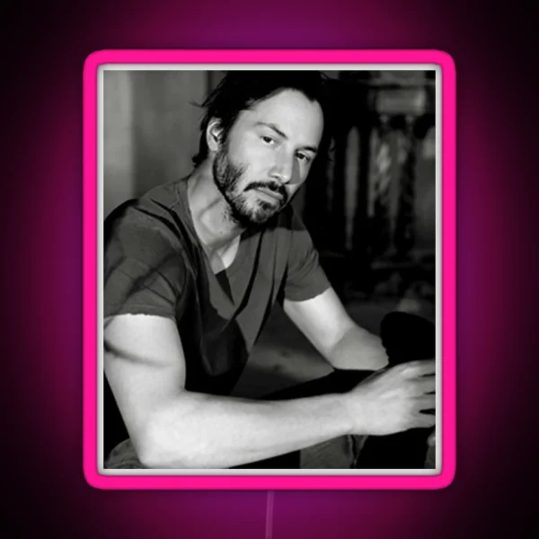 Keanu Reeves 90s RGB Neon Sign