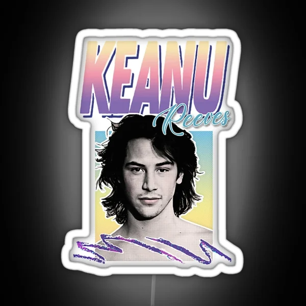 Keanu Reeves 90s Styled Aesthetic Design Halloween Christmas John Wick Classic RGB Neon Sign