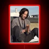 Iconic Hollywood Star Keanu Reeves in Neon Colorful LED Lights