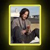 Keanu Reeves Inspired Neon RGB Sign with Colorful Digital Display