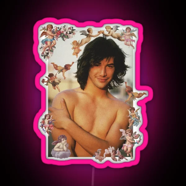 Keanu Reeves Cherubs RGB Neon Sign
