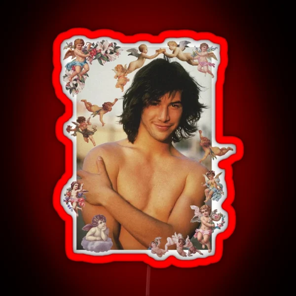 Keanu Reeves Cherubs RGB Neon Sign