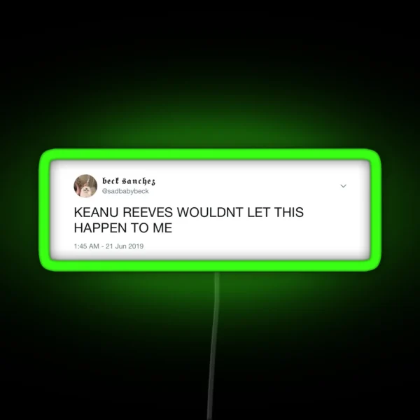Keanu Reeves Daymode RGB Neon Sign