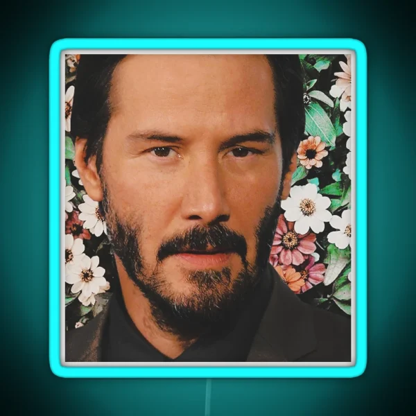 Keanu Reeves Flower Collection RGB Neon Sign