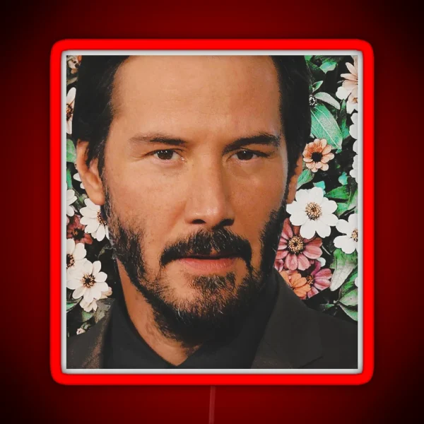 Keanu Reeves Flower Collection RGB Neon Sign