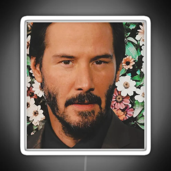 Keanu Reeves Flower Collection RGB Neon Sign