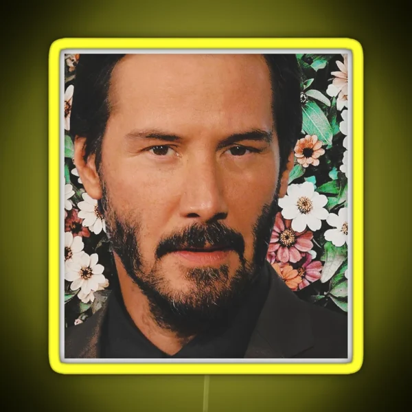 Keanu Reeves Flower Collection RGB Neon Sign