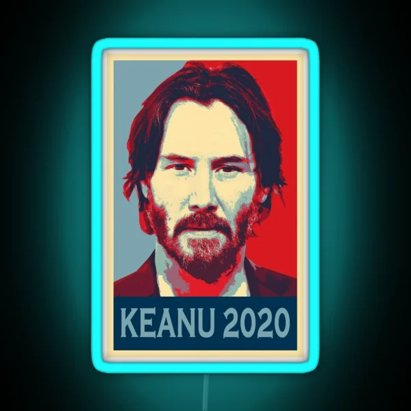 Keanu Reeves For President Halloween RGB Neon Sign