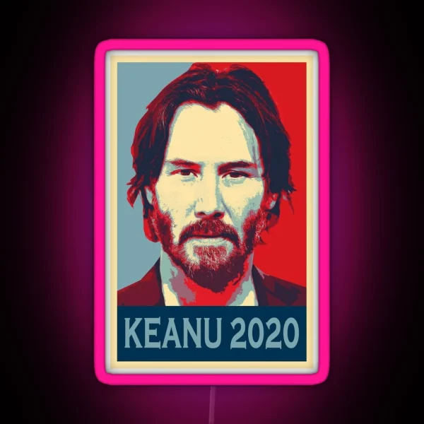 Keanu Reeves For President Halloween RGB Neon Sign