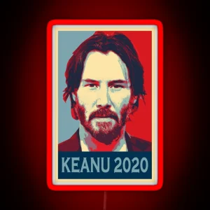 Keanu Reeves For President Halloween Christmas John Wick Classic RGB Neon Sign