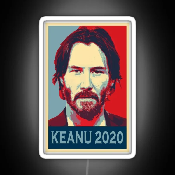 Keanu Reeves For President Halloween RGB Neon Sign