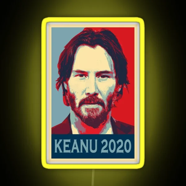 Keanu Reeves For President Halloween RGB Neon Sign