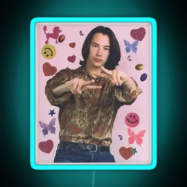 Keanu Reeves ICONIC 90s Teen Mag RGB Neon Sign