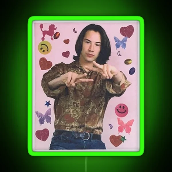 Keanu Reeves ICONIC 90s Teen Mag RGB Neon Sign