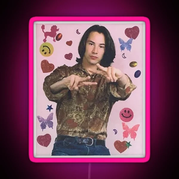 Keanu Reeves ICONIC 90s Teen Mag RGB Neon Sign