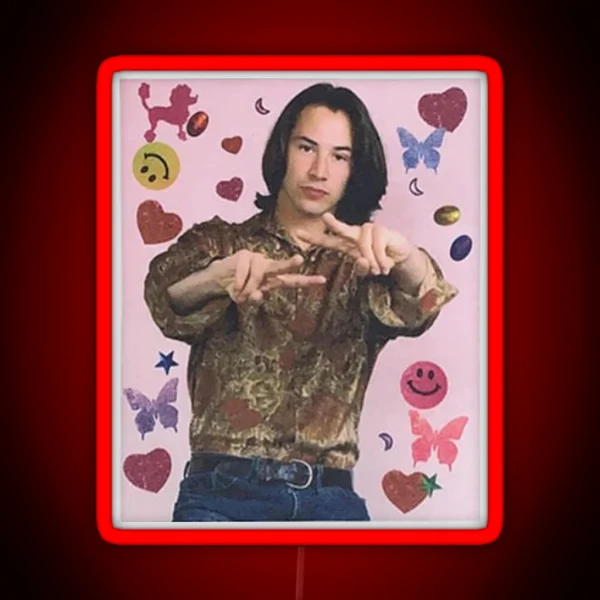 Keanu Reeves ICONIC 90s Teen Mag RGB Neon Sign