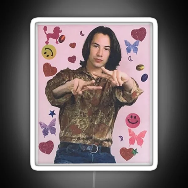 Keanu Reeves ICONIC 90s Teen Mag RGB Neon Sign