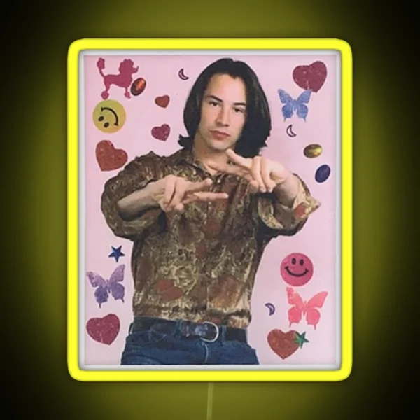 Keanu Reeves ICONIC 90s Teen Mag RGB Neon Sign