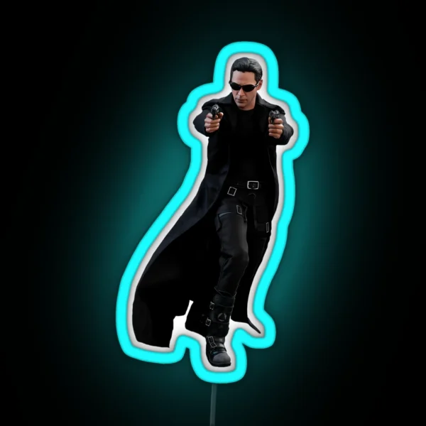 Keanu Reeves Matrix RGB Neon Sign
