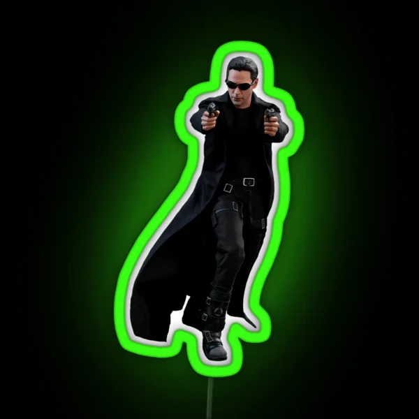 Keanu Reeves Matrix RGB Neon Sign