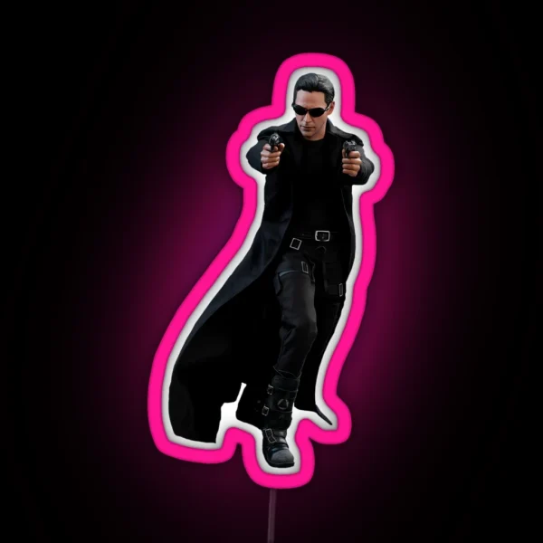 Keanu Reeves Matrix RGB Neon Sign
